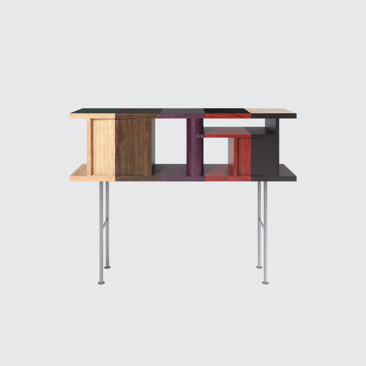GLOAM Console in five wood editions